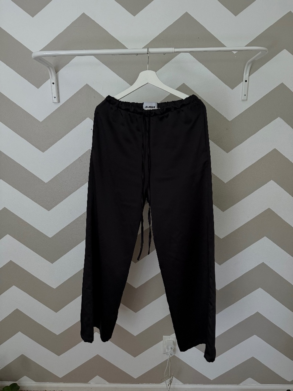 Satin black pants